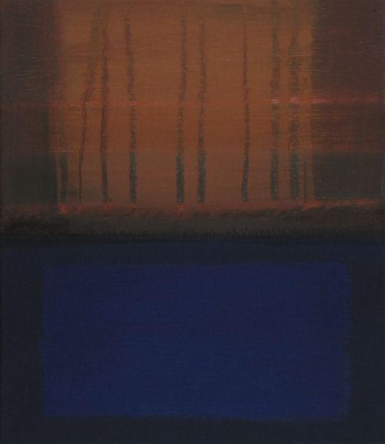 Abstract acrylic painting by Peter Colstee with colorfields