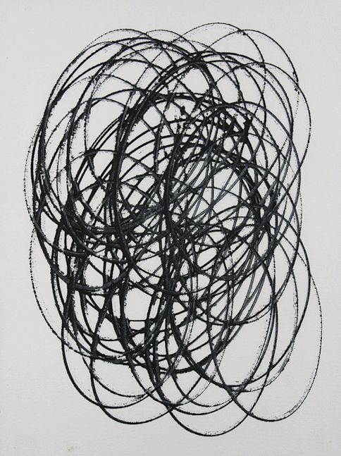 Drawing on paper with acrylic by Peter Colstee