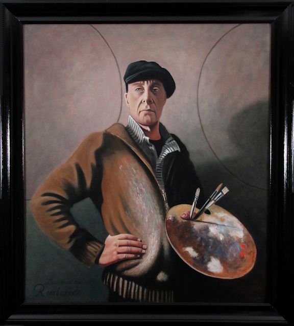 Oil painting by Peter Colstee a selfportrait